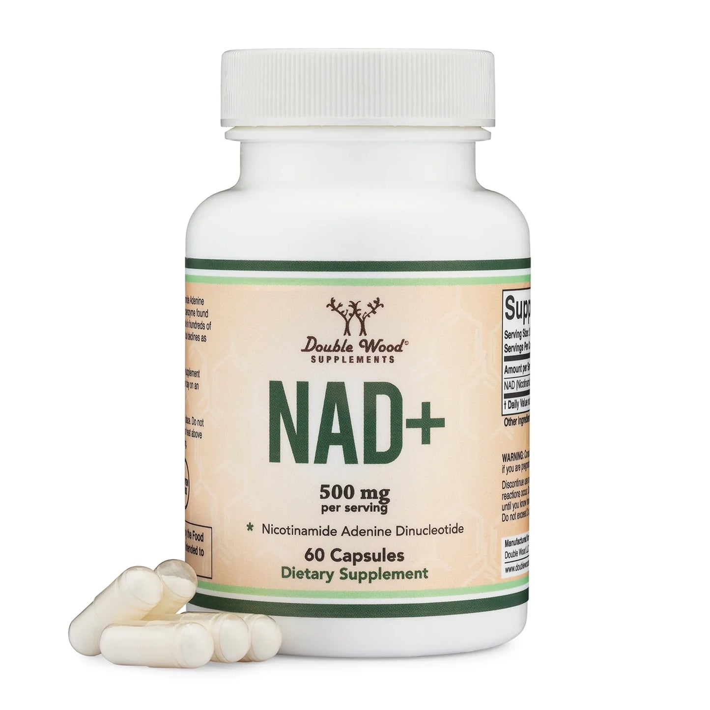 NAD+ Supplement - 60 X 250 Mg Capsules - Boosts Nicotinamide Adenine Dinucleotide (NAD) Levels