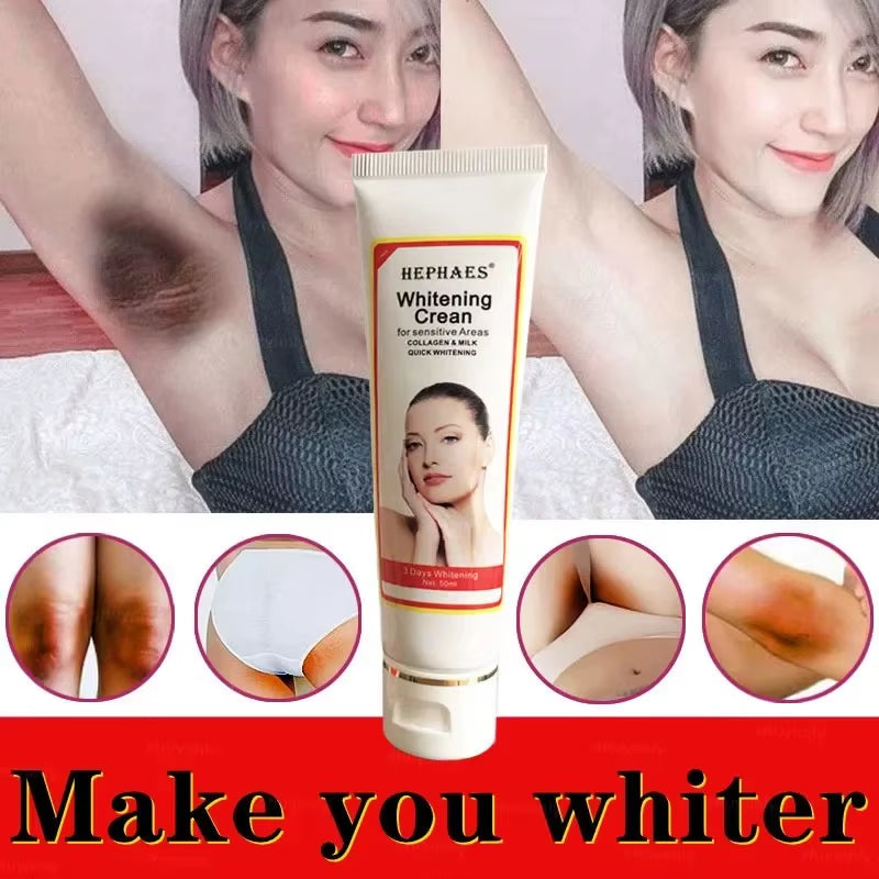 Dark Spot Corrector Skin Lightening Cream for Body Intimate Areas Armpit Knees Underarms 3 Days Whitening Cream Sensitive Areas