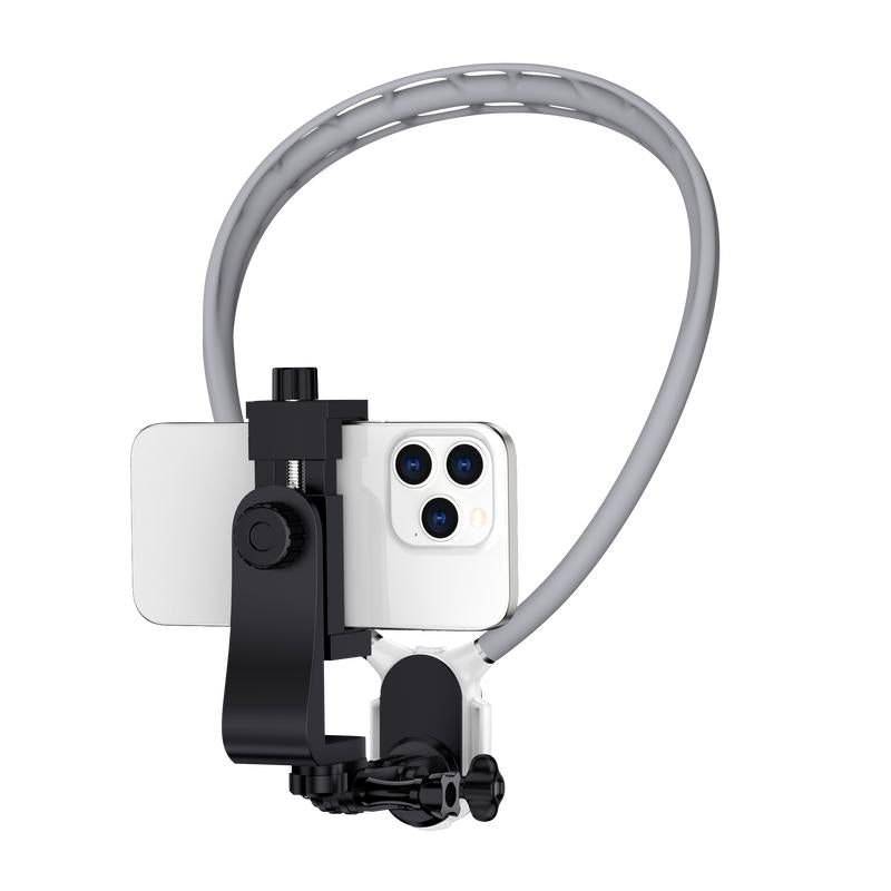 Neck Camera/Phone Holder for Recording, Magnetic Neck Chest Cellphone Mount for Camera Mobile Phone, Hands-Free POV Cell Phone Necklace Holder for Iphone & Android Phones & Sports Camera, Smartphone Stand, Phone Accessories