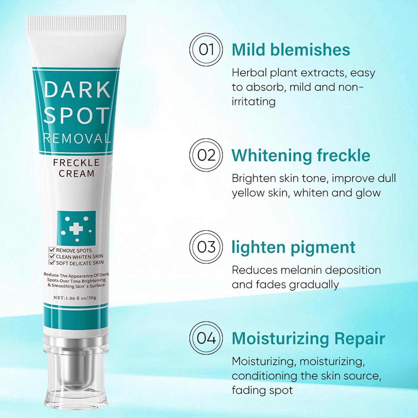 Dark Spot Remover for Face & Body, Nicotinamide Freckle Remover Cream,Anti-Aging Dark Spot Corrector for Age Spot,Sun Spot, Hyperpigmentation,And Melasma, Moisturizing & Gentle on Skin,1 Oz