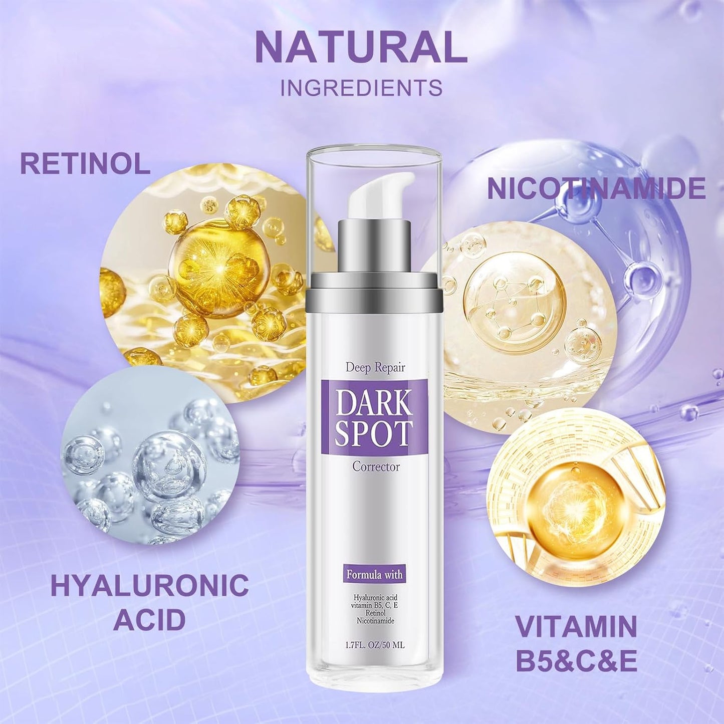 Dark Spot Remover for Face and Body, Dark Spot Corrector Cream, Skin Brown Spot Remover, Age Spot Remover with Retinol for Rapid Tone Repair Sun Spot Brown Spots Age Spots Freckles 1.7 Oz (Pack of 1)