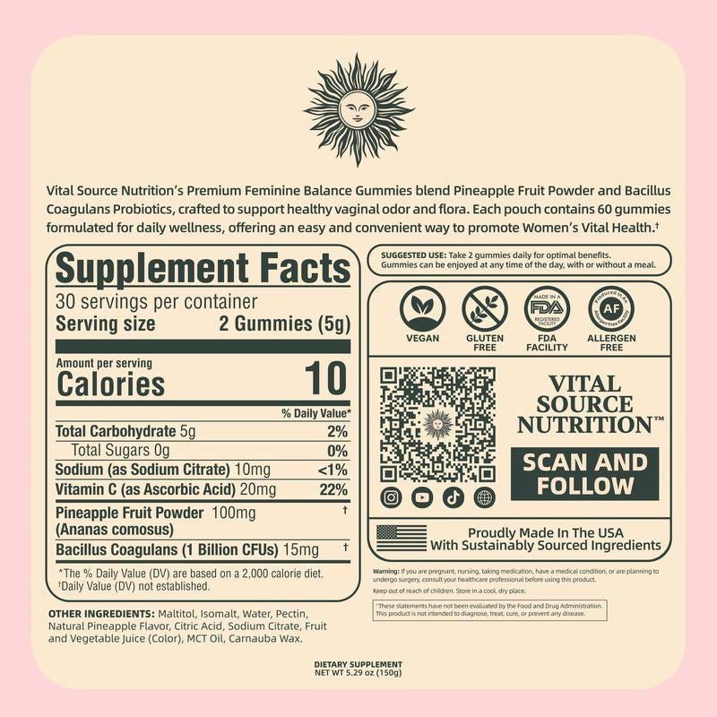 Feminine Balance Gummies - Vixi - Vital Source Nutrition