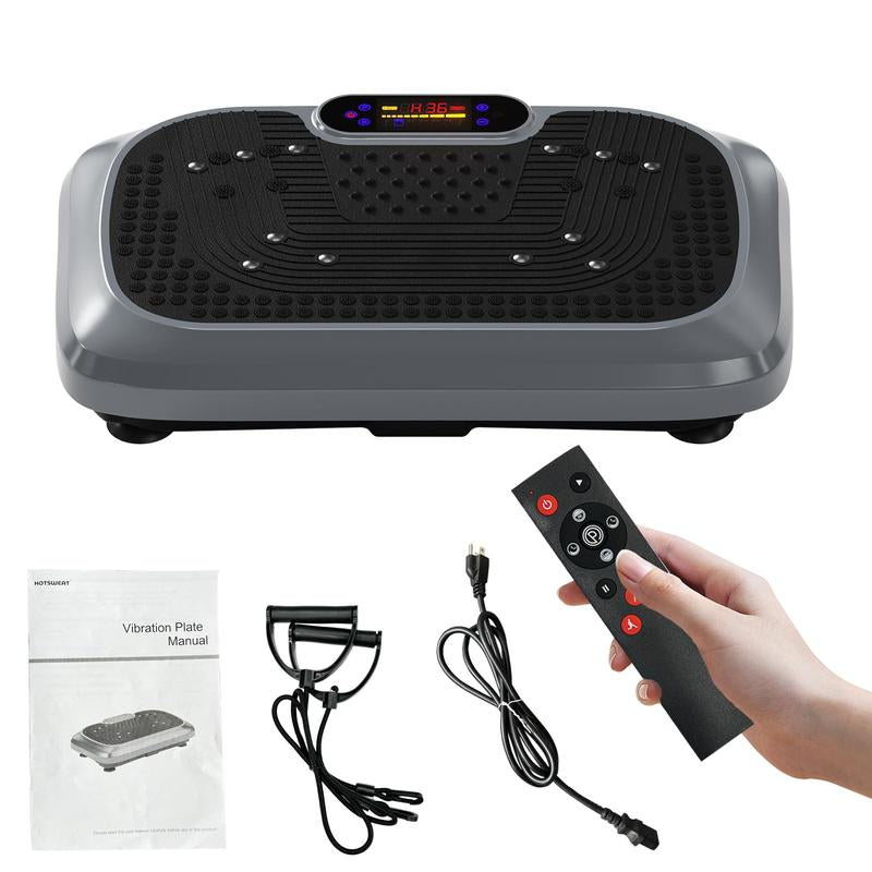 HOTWAVE Vibration Plate Machine, 450 Lbs Weight Capacity, Lymphatic Drainage Machine, Full Body Workout Vibration Plate, Home Gym Equipment for Health Outdoorfun