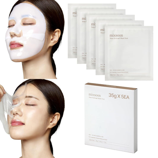 Hydrogel Collagen Mask (35Gx5Ea) Plant-Based Nutrition, Radiance, Hydration All-In-One Firming, Ingredients Absorbing over Time Korean Bean Essence Korean Collagen Mask