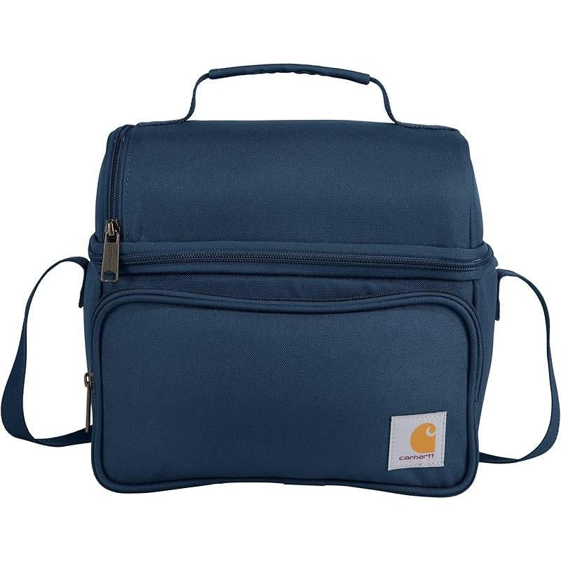 Carhartt Insulated 12 Can Two Compartment Lunch Cooler Bag - Rain Defender DWR Coating - Synthetic Lining Black 1 One Size One Size
