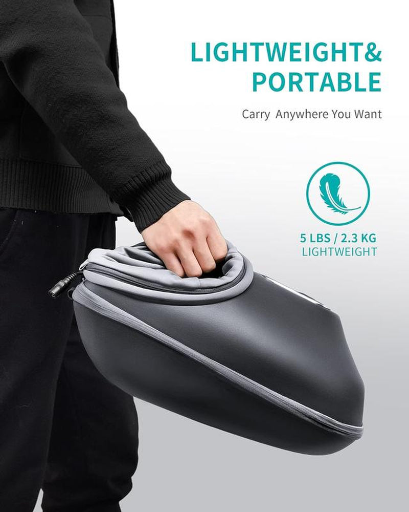 Shiatsu Foot Massager with Soothing Heat, Deep Kneading Therapy& Air Compression, Promotes Blood Circulation, Foot Comfort, Adjustable Settings for Sensitive Feet, Thanksgiving Gift