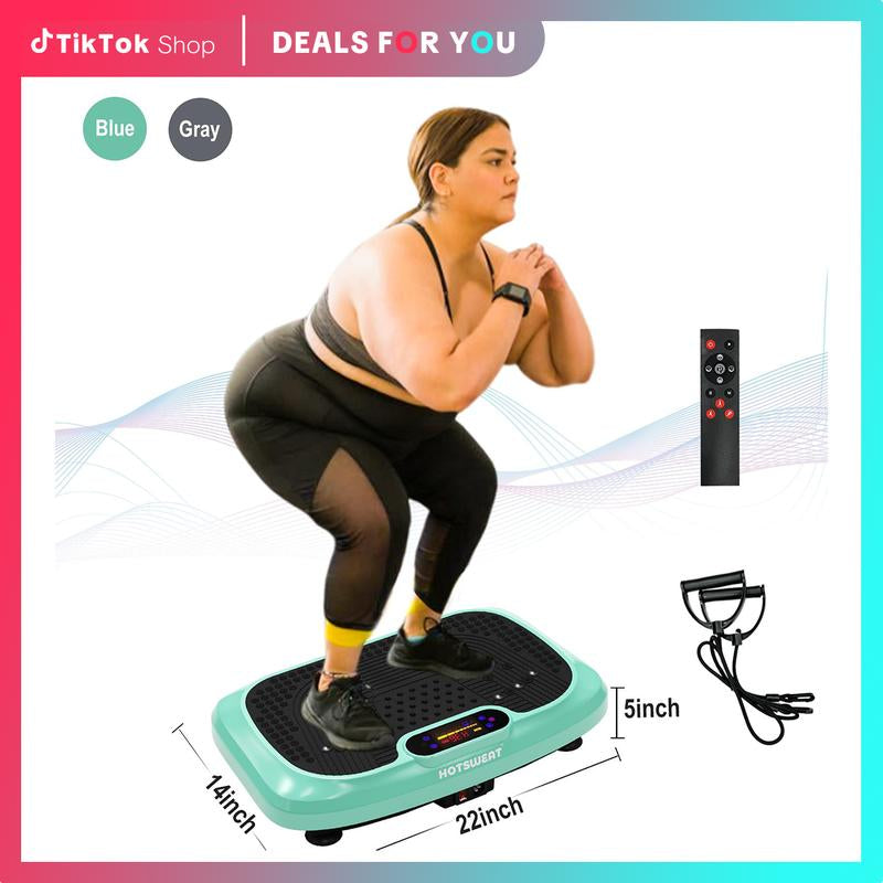 HOTWAVE Vibration Plate Machine, 450 Lbs Weight Capacity, Lymphatic Drainage Machine, Full Body Workout Vibration Plate, Home Gym Equipment for Health Outdoorfun