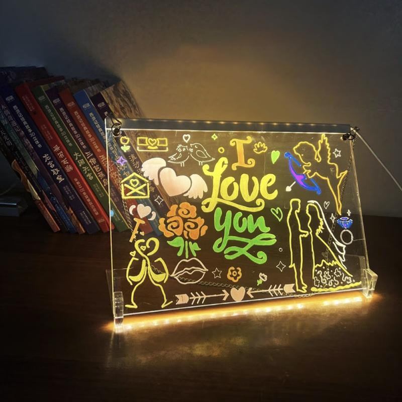 LED Writing Tablet for Kids - Preschool Drawing Tablet Toys, Reusable Drawing Board Handwriting Tablet with 7Pens, Travel Essential Toys