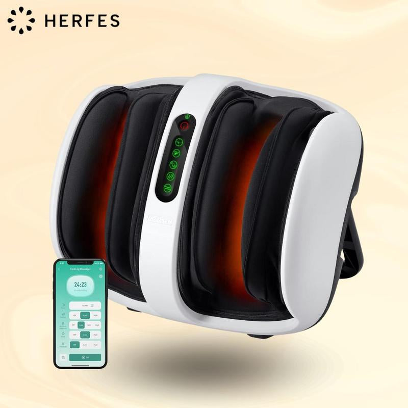 Shiatsu Foot Massager with Soothing Heat, Deep Kneading Therapy& Air Compression, Promotes Blood Circulation, Foot Comfort, Adjustable Settings for Sensitive Feet, Thanksgiving Gift