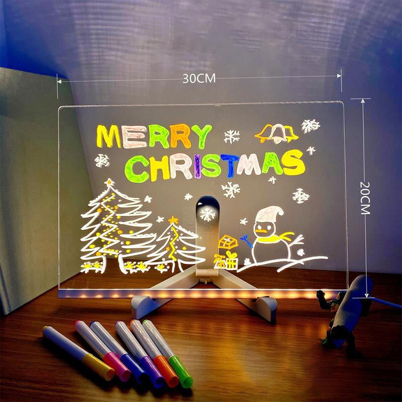 LED Writing Tablet for Kids - Preschool Drawing Tablet Toys, Reusable Drawing Board Handwriting Tablet with 7Pens, Travel Essential Toys