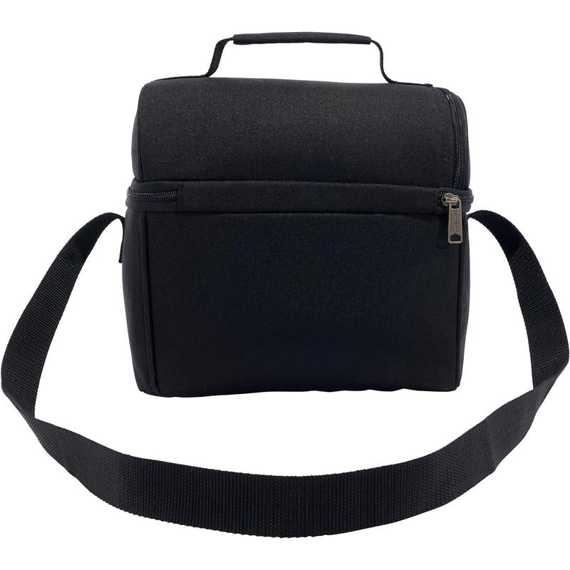 Carhartt Insulated 12 Can Two Compartment Lunch Cooler Bag - Rain Defender DWR Coating - Synthetic Lining Black 1 One Size One Size