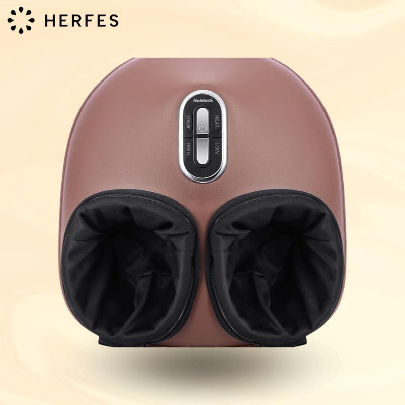 Shiatsu Foot Massager with Soothing Heat, Deep Kneading Therapy& Air Compression, Promotes Blood Circulation, Foot Comfort, Adjustable Settings for Sensitive Feet, Thanksgiving Gift